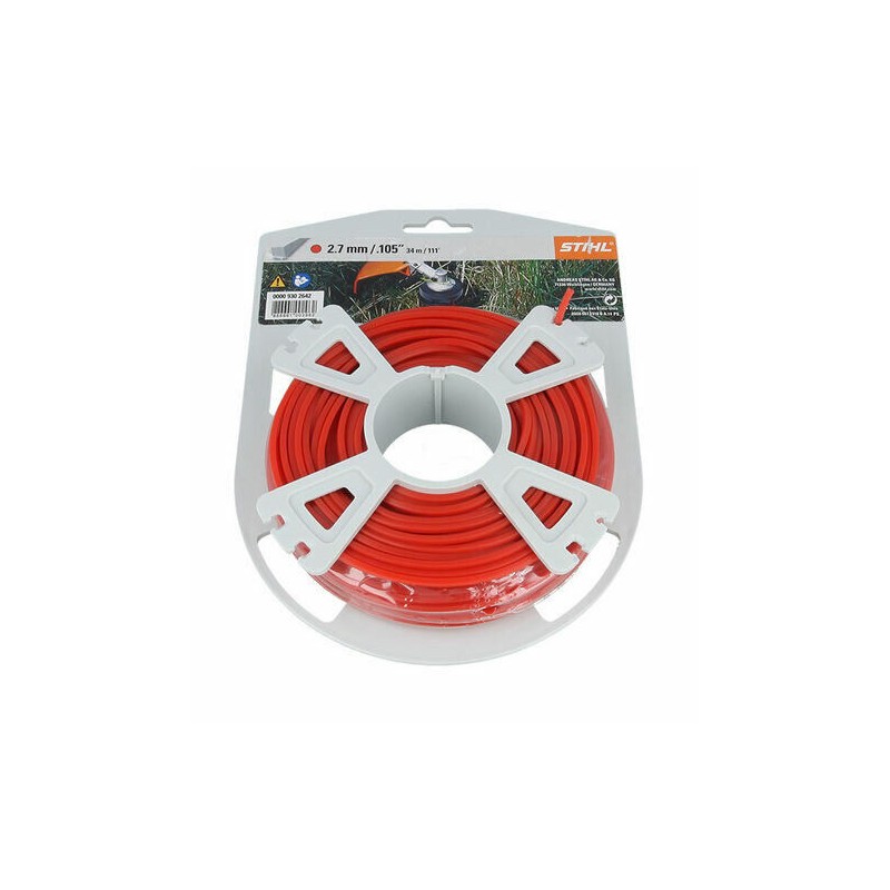 Fils de coupe carrés Rouge 2.7 mm / 65 m - STIHL