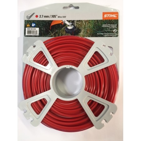 Fil rond Ø 2,7 mm x 65,0 m rouge - STIHL