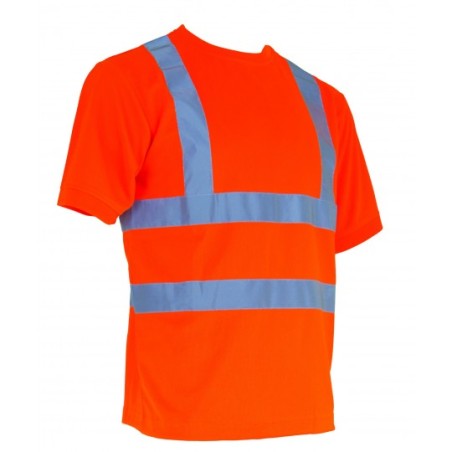 T-shirt haute visibilité lumineux ORANGE HOMME - LMA