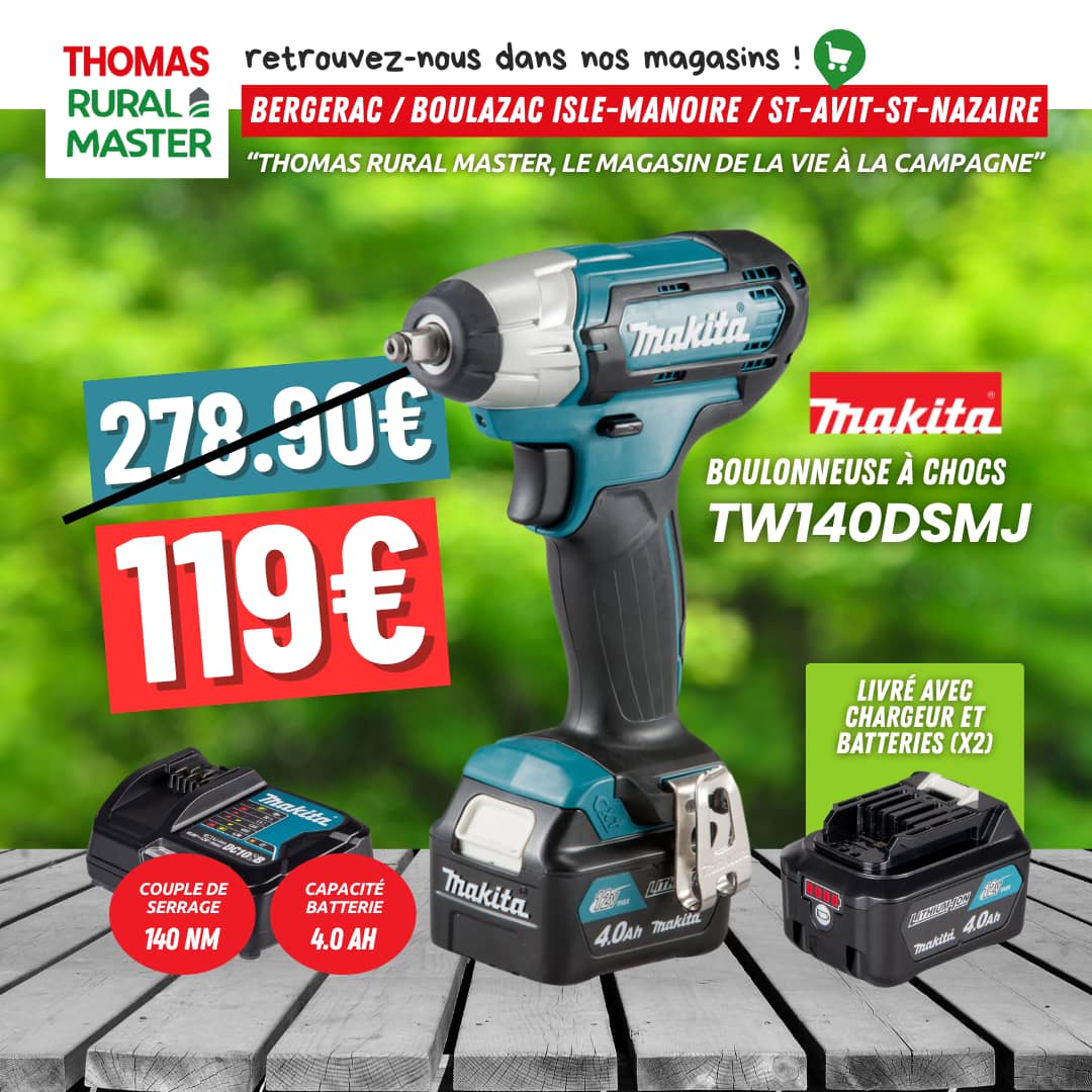 Promo boulonneuse makita